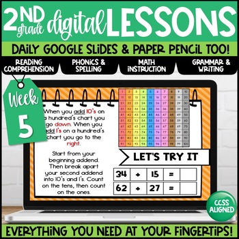 Preview of Digital Lesson Plans Week 5 | 2nd Grade | Google | Distance Learning