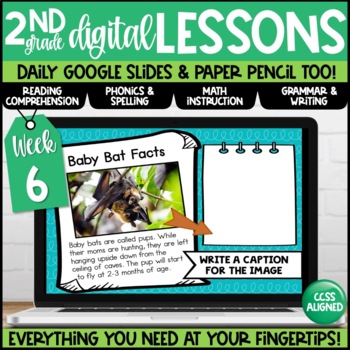 Preview of Digital Lesson Plans Week 6 | 2nd Grade | Google | Distance Learning