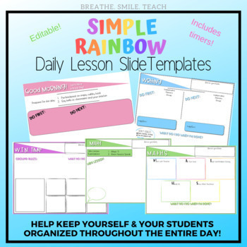 Preview of Digital Lesson Slides - Simple Modern Rainbow