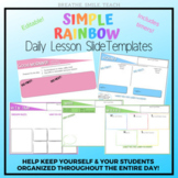 Digital Lesson Slides - Simple Modern Rainbow - Perfect fo