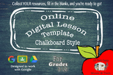 Digital Lesson Template - Chalkboard Style
