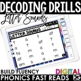 Digital Letter Sounds Decoding Fluency Drills {Phonics Fas