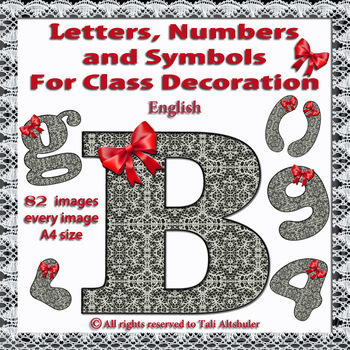 Preview of Digital Letters, numbers and symbols are designed to decorate the classroom