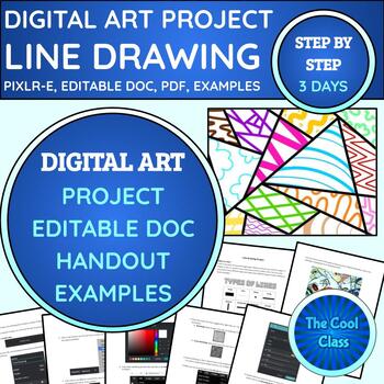 Digital Art Project: Line Drawing With Pixlr-E - Examples & Editable ...