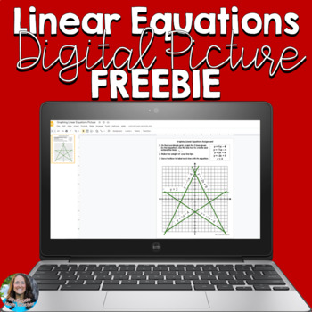 Preview of Digital Linear Equations Picture FREEBIE