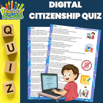 Preview of Digital Literacy Assessment Test | Digital Literacy Quiz