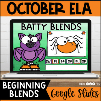 Preview of Beginning Blends | Digital Literacy Centers | OCTOBER | Google Slides