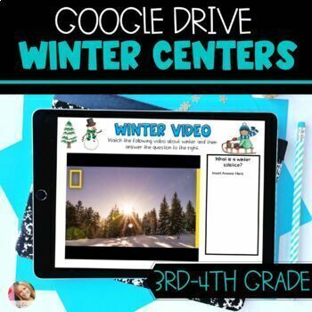 Preview of Digital Literacy Centers for 3rd Grade | Winter Edition