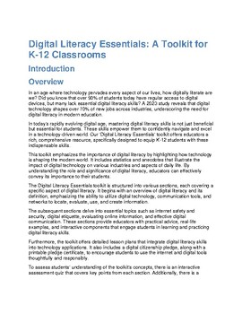 Preview of Digital Literacy Essentials: A Toolkit for K-12 Classrooms