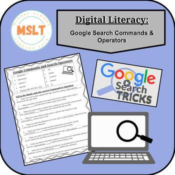 Preview of Digital Literacy: Google Commands & Search Operators (Digital & Printable)
