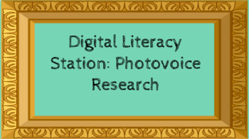 Preview of Digital Literacy Station: Photovoice Research PPT
