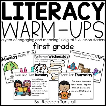 Preview of Digital Literacy Warm-Ups First Grade