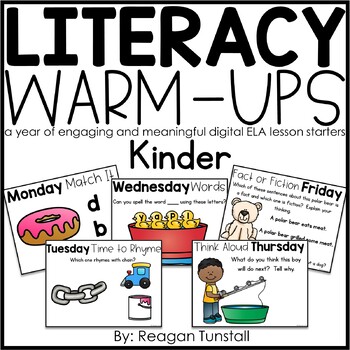 Preview of Digital Literacy Warm-Ups Kindergarten