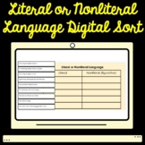 Digital Literal VS. Nonliteral Figurative Language Sort fo