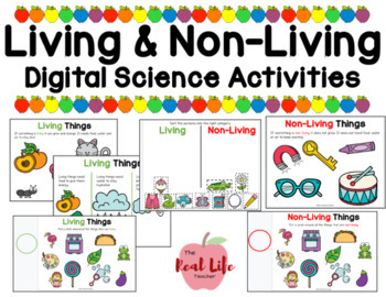 Preview of Digital Living and Non-Living Science Activities in Google Slides