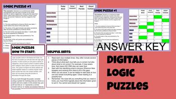 Preview of Digital Logic Puzzles for Critical Thinking, Deductive Reasoning, Close Reading