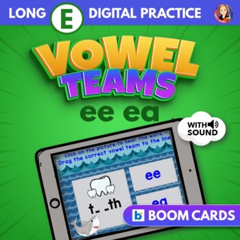 Preview of Digital Long E Vowel Team Activities ee and ea Distance Learning