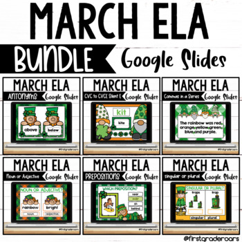 Preview of Digital MARCH Phonics ELA Centers on Google Slides BUNDLE 