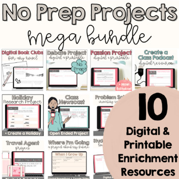 Preview of Digital MEGA Bundle | Project Based Learning, Enrichment, Research & More!