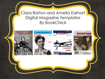 Preview of Digital Magazine Covers: Clara Barton and Amelia Earhart