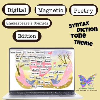Preview of Digital Magnetic Poetry Shakespeare's Sonnets Syntax Tone Diction