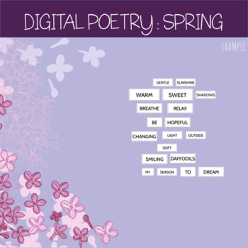 Preview of Digital "Magnetic" Tiles for Spring Poetry