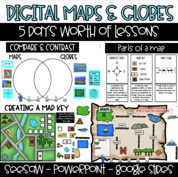 Preview of Digital Maps & Globes - Seesaw - Google Slides -PowerPoint