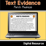 March Madness Reading Passage | Digital Finding and Citing