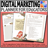 Digital Marketing Planner for Educators - Winsome Teacher