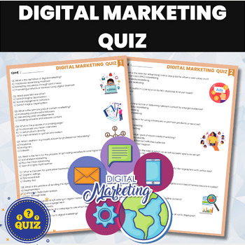 Preview of Digital Marketing Quiz | Internet Online Marketing Quiz | Digital Literacy