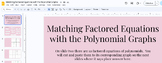 Digital Matching Activity: Polynomial Graphs & Factored Form