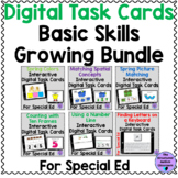 Digital Matching Basic Skills Task Card Bundle for Special