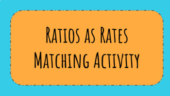 Preview of Digital Matching Equivalent Ratios Activity