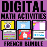 Digital Math Centres FRENCH BUNDLE - SEESAW Activities - D