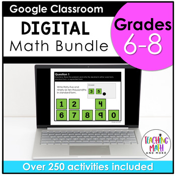 Preview of Digital Math Activities Middle School BUNDLE
