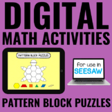 Digital Math Activities | Pattern Blocks | Math Centers | 
