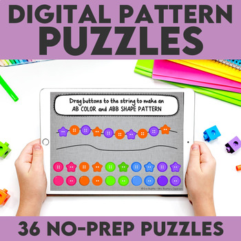 Preview of Patterns and Sequences 2nd 3rd Grade Math Google Slides Pattern Games Practice