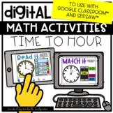 Digital Math Activities Telling Time to Hour for Google Cl