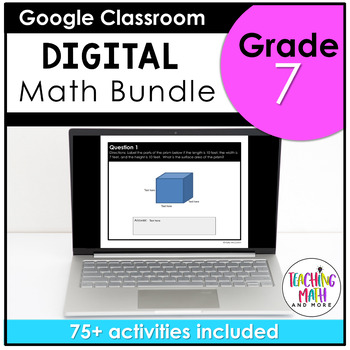 Preview of Digital Math Activities for Google Classroom 7th grade BUNDLE