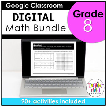 Preview of Digital Math Activities for Google Classroom 8th grade BUNDLE