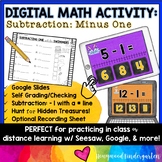 Digital Math Resource SUBTRACTION MINUS ONE w/ number line