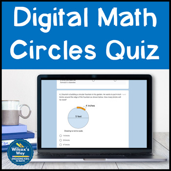 Preview of Digital Math Area Circumference of Circles Google Forms Quiz