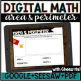 Digital Math//Area & Perimeter Cheezit//Google Slides//See