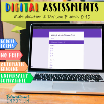 Preview of Digital Math Assessments: Multiplication and Division Fluency 0-10