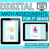 Digital Math Assessments for First Grade | Distance Learning