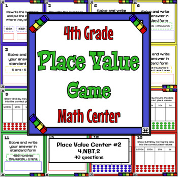 Preview of Digital Math Center - 4th Grade - Place Value #2 (4.NBT.2)