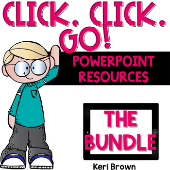 Preview of Digital Math Center Interactive PowerPoints - Click Click Go Bundle
