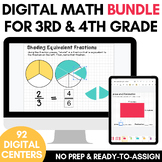 Digital Math Centers & Activities for Google Slides 3rd & 4th Grade BUNDLE