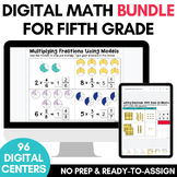 Digital Math Center Resource for 5th Grade Google Slides N
