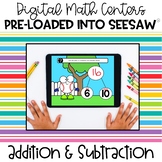 Digital Math Centers | Addition and Subtraction | For Seesaw